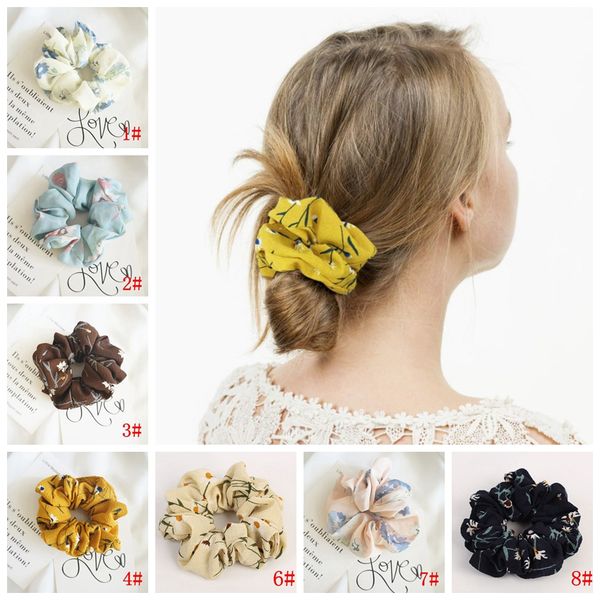 Scrunchie Stretch Headband Dot Plaid Scrunchies Women Elastic Hair