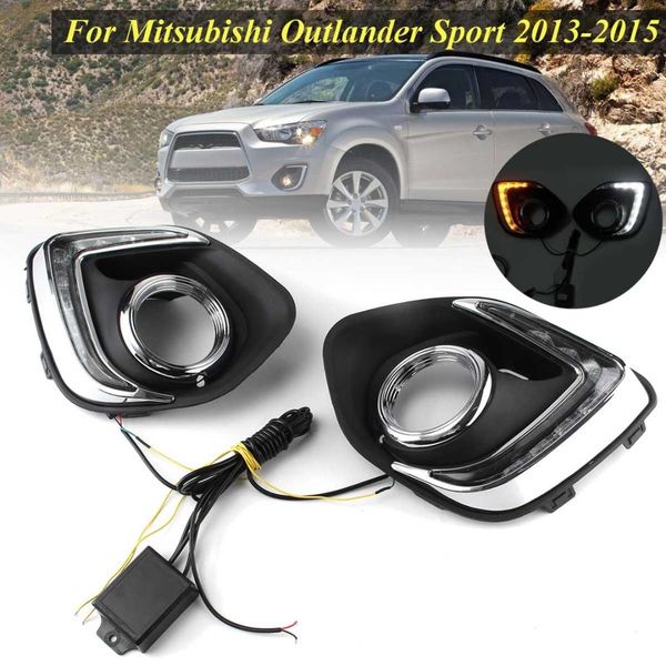 

for mitsubishi asx outlander sport 2013-2015 1 sets led drl running lights daytime daylight 12v warning lamp car-styling lights