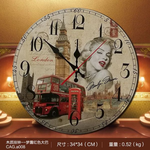 

дом часы деревянные настенные часы на стене часы для домашнего декора роскошные часы стены металла часы home decor большой современный vinta