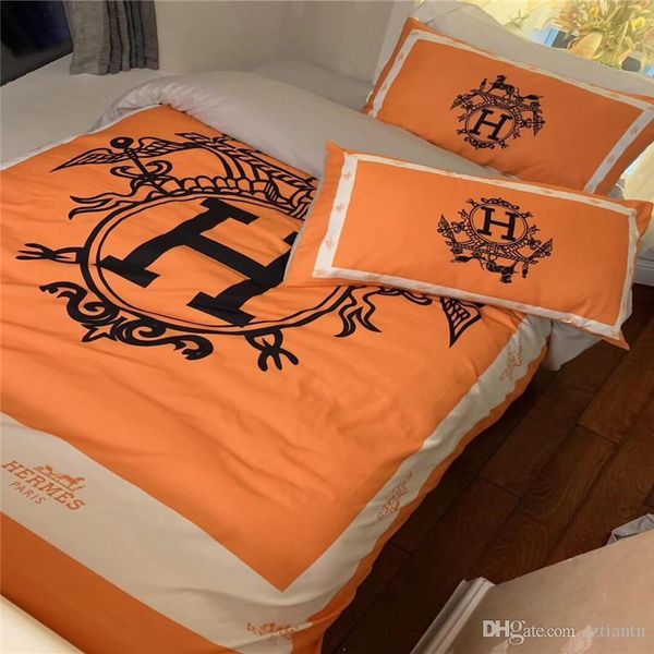 

luxury new style letter pattern bedding sets cotton 4pcs comfortable bedding set soft warm bedding supplies ing