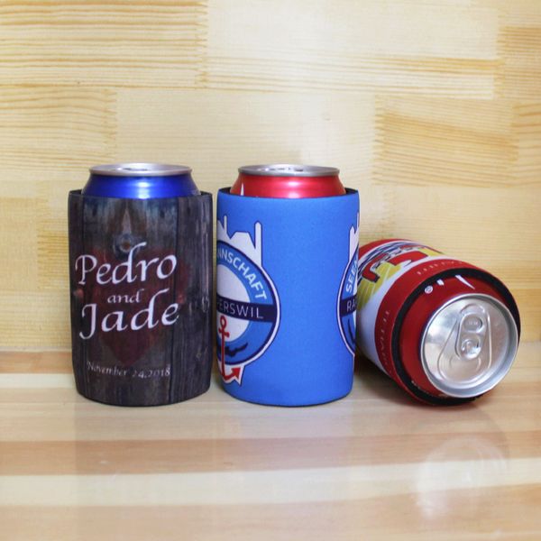 

300pcs wholesale beer cooler neoprene sports clubs stubby holders dye sublimated can cooler bag stubbie for business or wedding