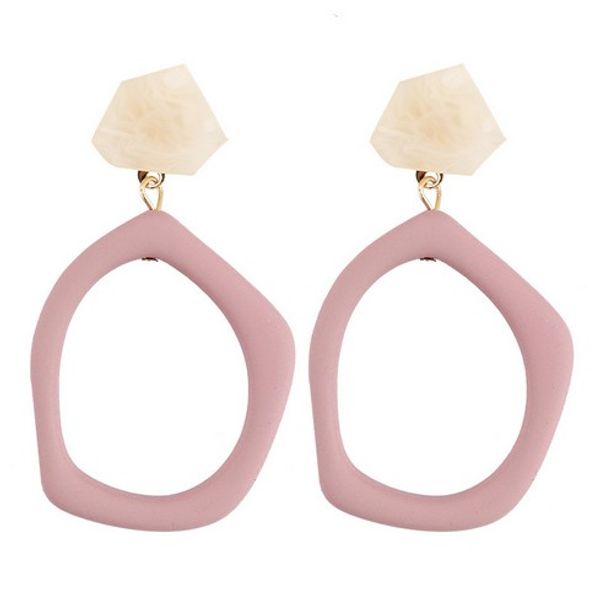

designer womens earrings simple style resin geometric bohemian earrings, Silver