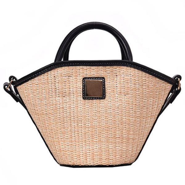 

summer hand-woven bucket bag retro large capacity shoulder messenger bag beach