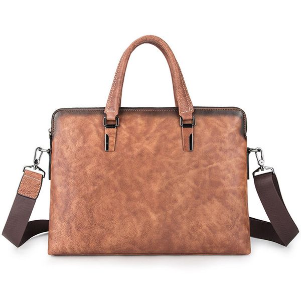 

men's genuine leather briefcase male man lapbag natural leather for men messenger bags men's briefcases