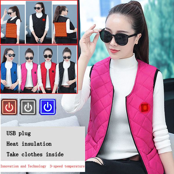 

usb heating warm vest winter women and men usb thermoelectric heating jacket vest winter warm outdoor skipak heren 30d4