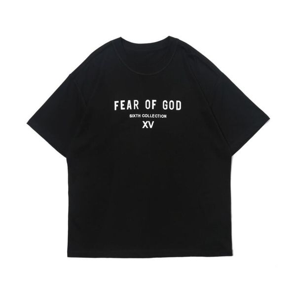 

fog t-shirt men women fear of god fog sixth collection xv tee short sleeve summer fashion, White;black