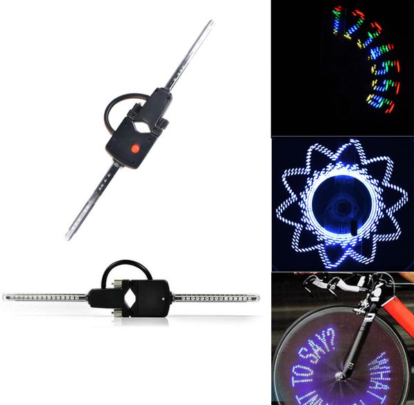 

pc programmable wireless led custom message bike cycle motor wheel lights set main part light transmitter #3d04