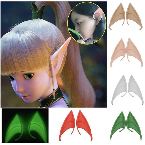 

fluorescent ear halloween fairy cosplay accessories vampire party mask for latex soft false ear 10cm and 12cm 100pcs