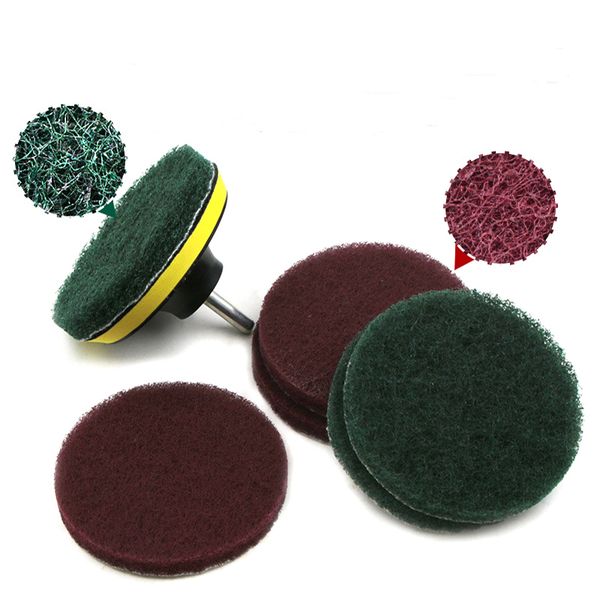 

8 in 1 4 inch self-adhesive disc & drill rod for car paint care polishing pad 100mm + 8mm rod