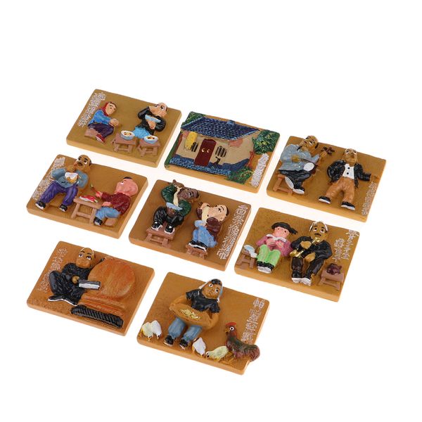 

collectible 3d fridge magnet eight strange of shaanxi with ethnic style stickers