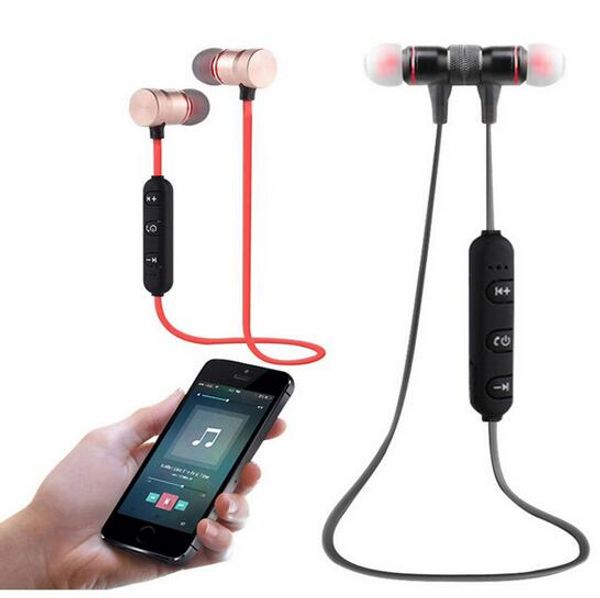 

m5 bluetooth headphones magnetic metal wireless running sport earphones earset with mic mp3 earbud bt 4.1 for iphone samsung lg smartphone