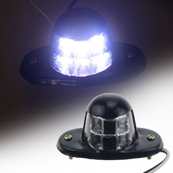 

car license plate lamp 6 led universal waterproof dustproof small car license plate light for trucks trailers