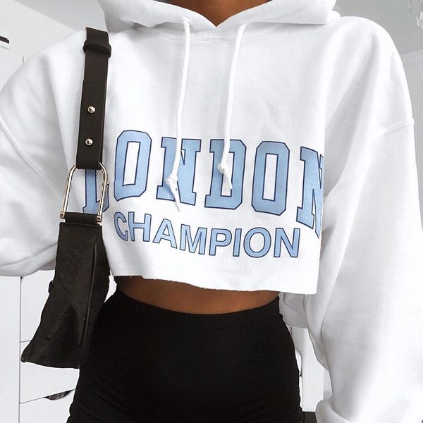 

designer women's hoodies pure white printed hoodie new brand long sleeve women's fashion fleeces with letter printing size s- who, Black