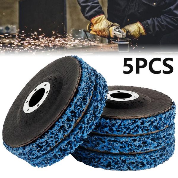 

5pcs 4.5inch poly strip disc abrasive wheel paint rust remover clean grinding disc wheel abrasive tool for durable angle grinder