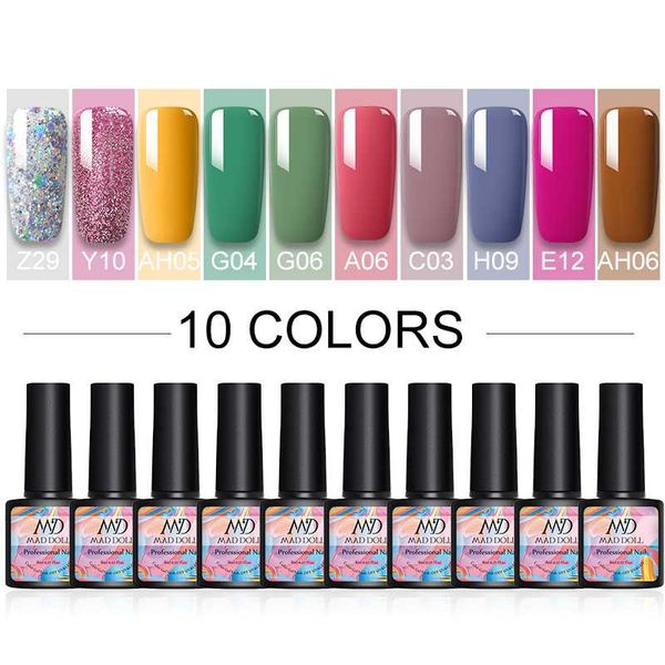 

nail gel 10pcs/lot 8ml color polish set colors semi permanent need uv led varnish soak off lacquers base coat, Red;pink