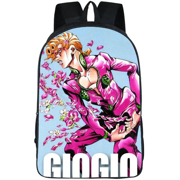 

giorno giovanna backpack jojo bizarre adventure day pack gold school bag cartoon packsack p rucksack sport schoolbag outdoor daypack