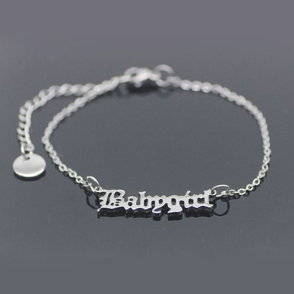 

baby girl bracelet high polished stainless steel bracelets bangles jewelry gift for women yp7322, Black