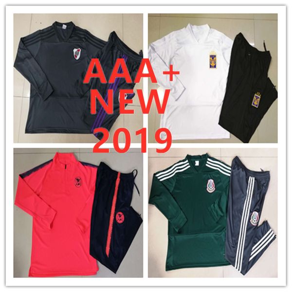

2018 2019 Mexico Club America soccer training suit Survetement 18 19 Mexico UANL TIGRES UNAM Long Sleeve football tracksuit sportswear set