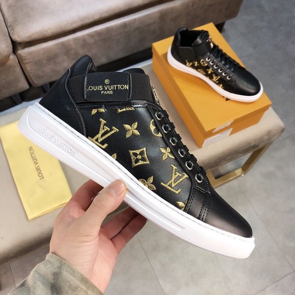 

2020 designer shoes trainers reflective 3m white leather platform mens flat casual party wedding shoes suede sports sneaker agwi, Black