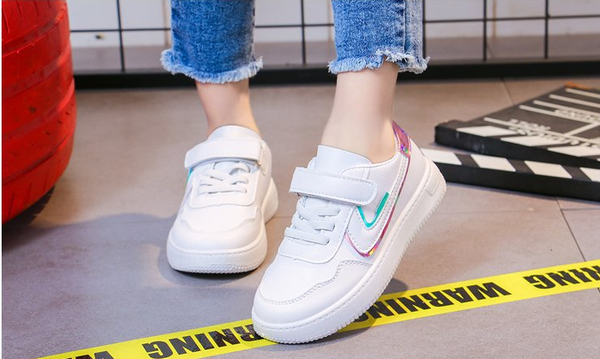 

children casual shoes white shoes fashionable boys and girls, Black