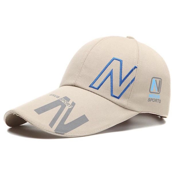 

hat male summer korean version long hat cap outdoor leisure sun sun protection baseball cap female long along the hat, Blue;gray