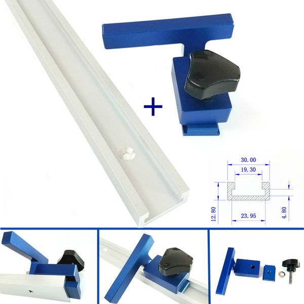 

300-800mm aluminum alloy t tracks slot miter track sset 30mm width woodworking tools t-slot miter track for router table