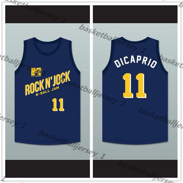 

custom made leonardo dicaprio 11 violators basketball jersey second annual rock n' jock b-ball jam 1992-1 man youth s-5xl any name numb, Black;red