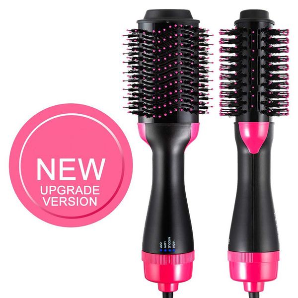 

professional hair dryer brush volumizer 4 in 1 straightener and curler air curling iron rotating rollers comb