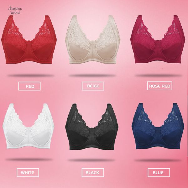 

бюстгальтеры полной чаша thin плюс размер регулируемой кружева женщины бюстгальтер груди обложка косточки d кубок большого размер шнурок dd, Red;black