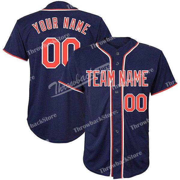 

Custom Men Baseball Jerseys Any Name any Number Embroidery Navy Jersey Superior Quality Products Directly Free Shipping