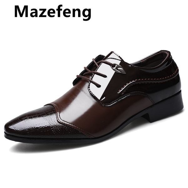 

2019 new leather casual men shoes fashion men flats pointd toe comfortable office dress shoes plus size 38-48, Black