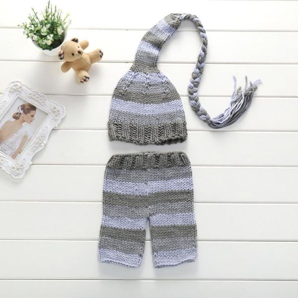 

xdt-361 новорожденный фотография реквизит младенческой ручной работы шерсть вязание одежда милые детские костюмы наряд, White