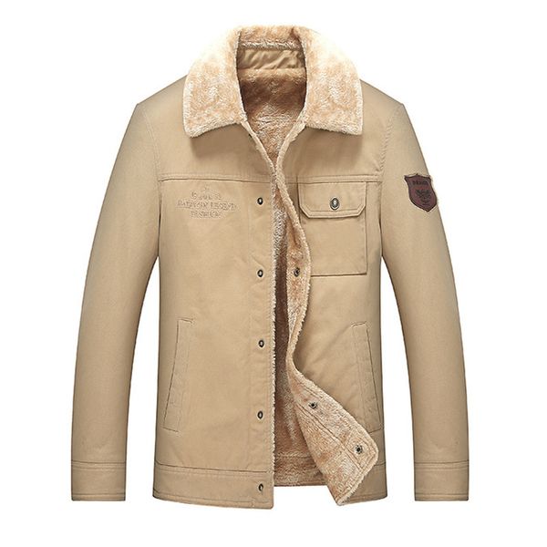 

2019 casual classic winter fashion brand clothes fleece thick warm woolen overcoat blend men's coat, Black