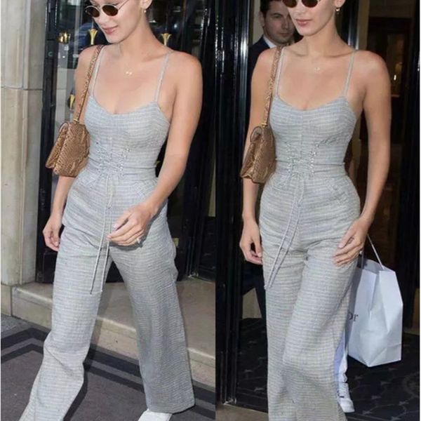 

sleeveless spaghetti strap romper jumpsuits for women nice wide leg strapless playsuit women bodycon bandage oversized outerwear, Black;white