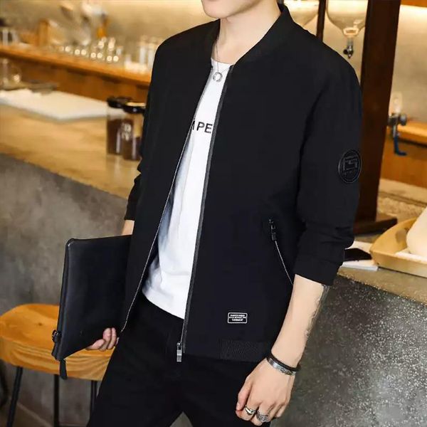 

the 2018 spring/fall casual chic ultra thin jacket men's coat baseball jacket men's street 4xl top, Black;brown