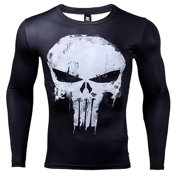

3d printed t shirts men compression shirts long sleeve cosplay costume crossfit fitness clothing male black friday slim, White;black