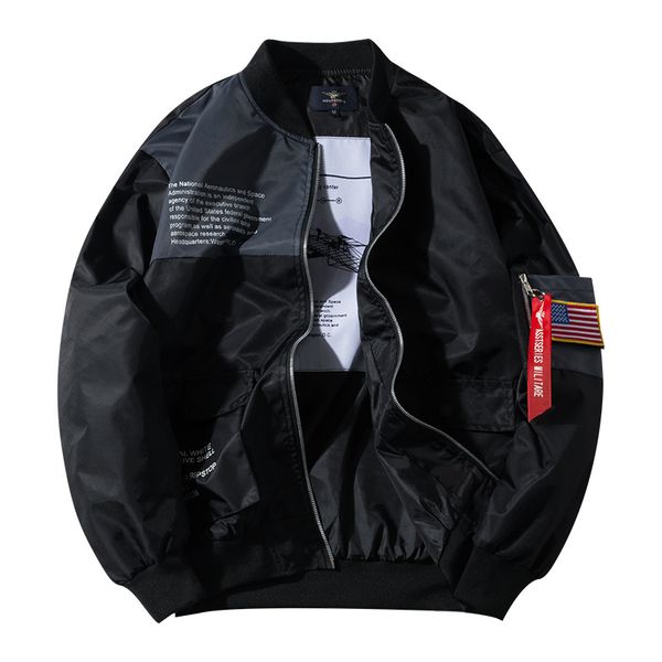

air bomber brand jacket mens clothes high street jacket coat windbreakers style coat men wome size m-4xl;ya043, Black;brown