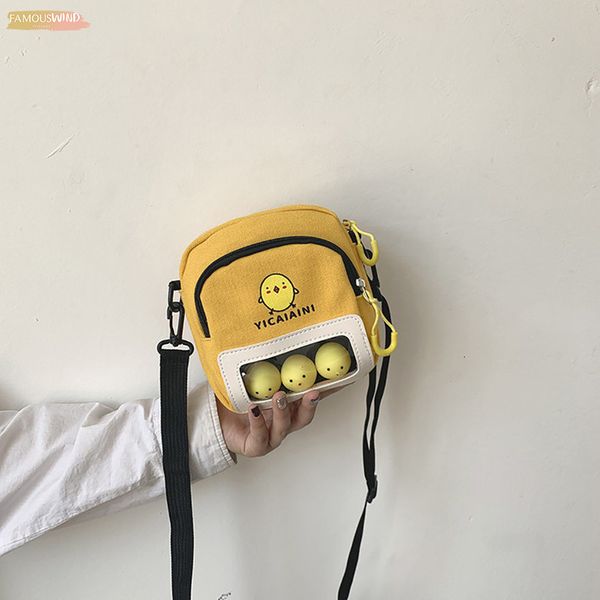 

transparent bags for women crossbody bags shoulder bags canvas cartoon 2020 new fashion handbags female zipper messenger 25