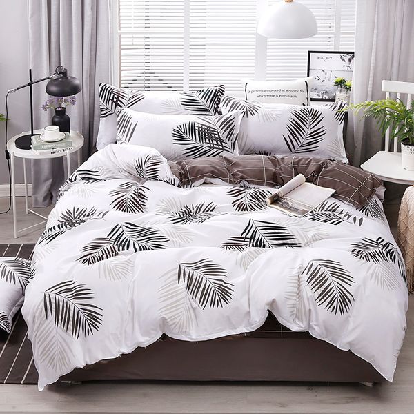 

new leaves printing 4pcs/set bedding set bed linings duvet cover bed sheet pillowcases cover set