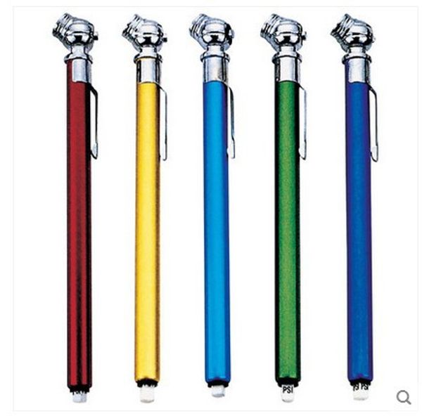 

tire air pressure test gauge pen vehicle car motorcycle tyre test meter pen silvery 5-50 psi diagnostic tool
