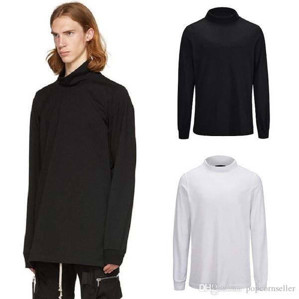 

fashion mens designer sweaters spring autumn solid color turtleneck long sleeve knitted sweatshirts casual slim mens clothing, White;black