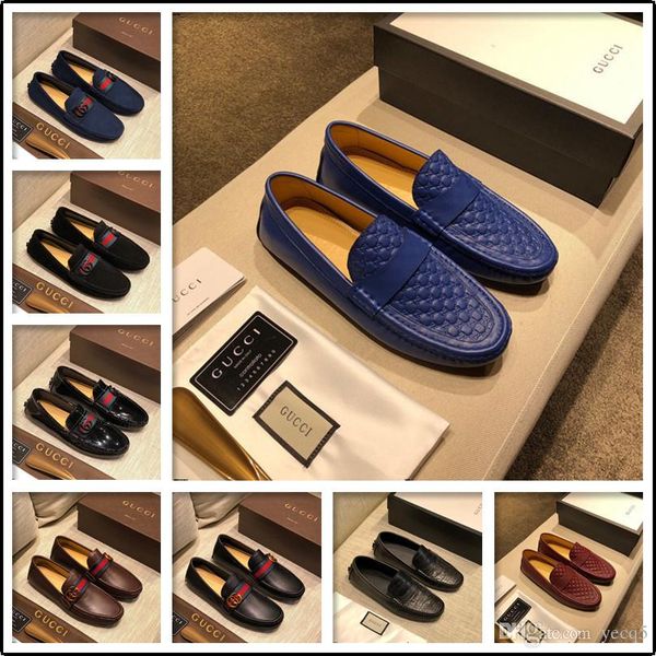 

21sf 2020 повседневный обуви luxury крокодилы кожа итальянский loafers men мокасины скольжению на лодке обуви плюс размер 38-45 yeye5, Black
