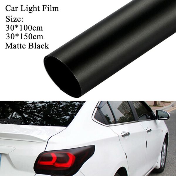 

30x 100cm matte black tint film headlights tail lights car vinyl wrap decals