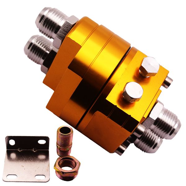 

universal m20x1.5 3/4x16 oil filter adapter plate kit gold