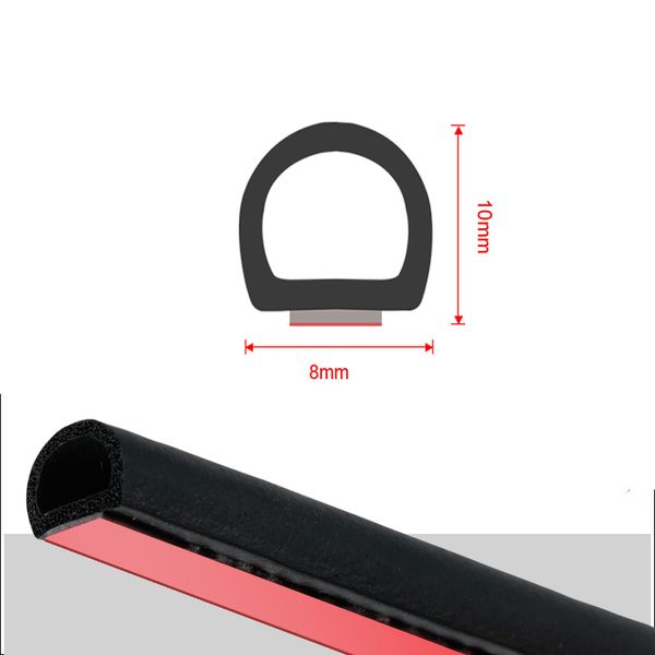 

1meter adhesive car seal strip auto door window trunk seal dustproof sound insulation epdm rubber strips styling