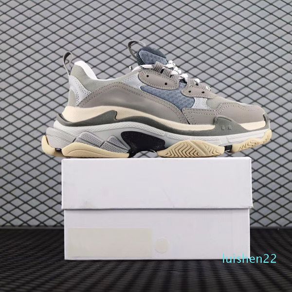 

париж 17fw triple-s ходьба обуви люкс папа обувь chaussures femme тройной s дизайнерские кроссовки для мужчин женщины vintage старый дед тре, Black