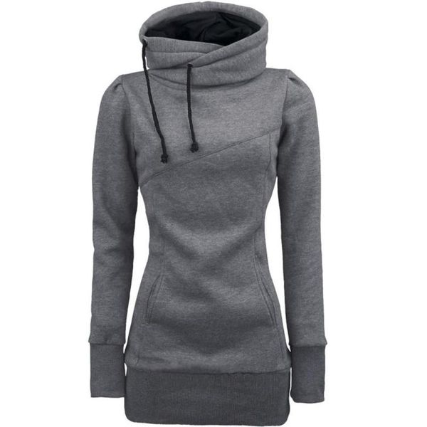 

autumn winter women solid color hooded coat windbreaker plus size female pullover windproof outerwear basic jacket coat #820, Black;brown
