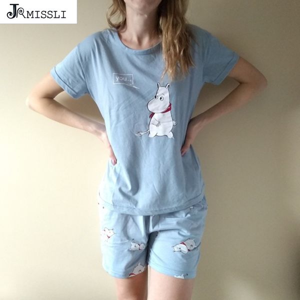 

jrmissli loose women pajama sets women cute print pyjamas set cotton pijama mujer plus size sleepwear sets lingerie, Black;red