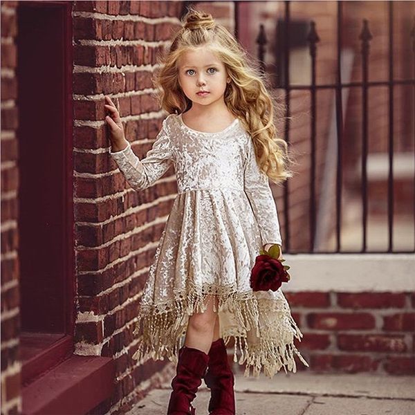 

весна детская одежда детские детская одежда платье infantil платья девушки малыша девушки vestidos velvet кисточкой платье 1гк груза падения, Red;yellow