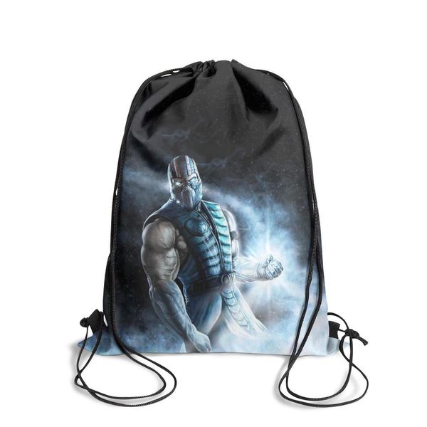 

mortal kombat sub zero gary fashion sports belt backpack,design limited edition suitable for response green sub-zero statue blue raiden